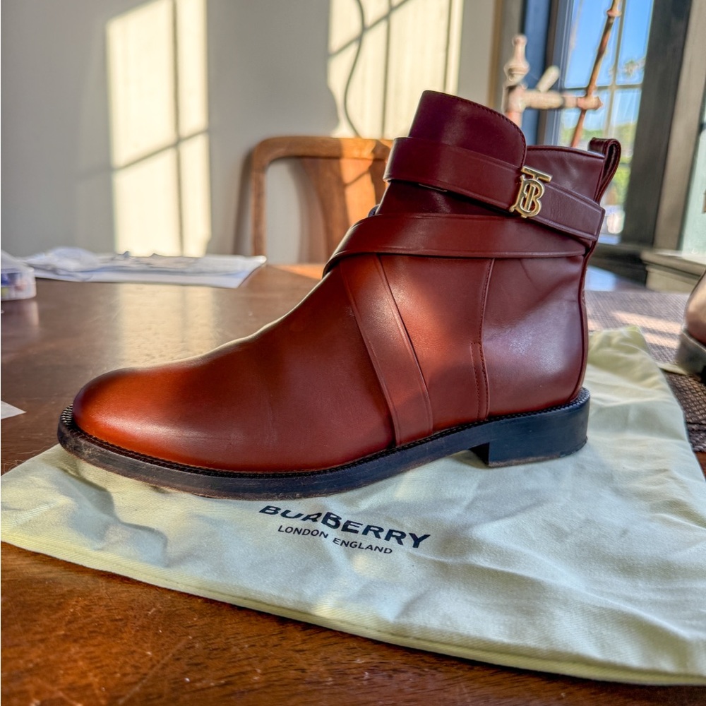 Burberry Monogram Motif ankle boots size 40